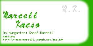 marcell kacso business card